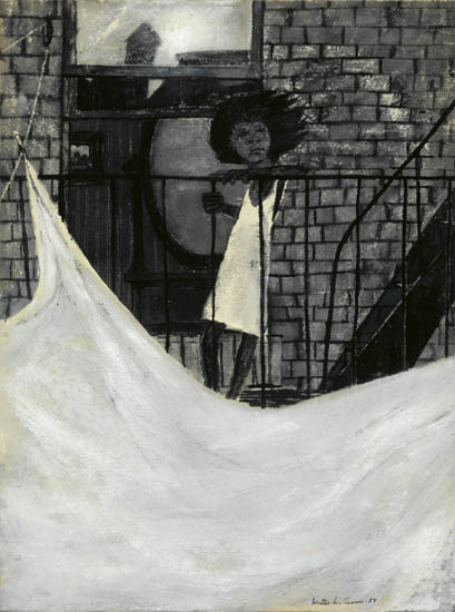 WALTER WILLIAMS (1920 - 1988) Untitled (Girl on a Fire Escape).